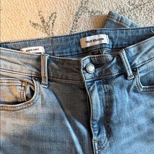 True Religion Women's Light Blue High Rise Jeans